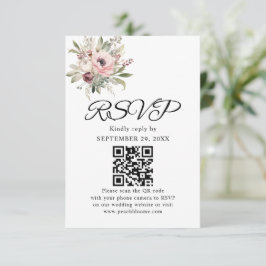 ländliches Wasserfarben-Blumenbouquet RSVP Karte