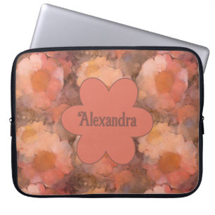 Ländliches Wasserfarben-Gänseblümchen-Blumenmuster Laptopschutzhülle