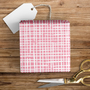 Ländliches Webmuster Modern hübsches Rosa Geschenkpapier