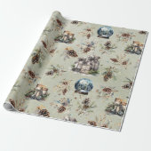 Ländliches Weihnachten Geschenkpapier (Ungerollt)