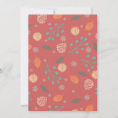 Ländliches Weihnachts-Naturmuster Einladung (Rückseite)