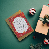 Ländliches Weihnachts-Naturmuster Einladung