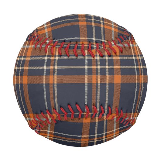 Ländliches Weihnachts-/Winterkaromuster Baseball (Vorderseite)