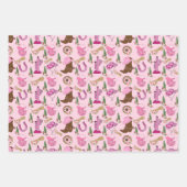 Ländliches Western-Muster im Cowgirl-Stil Geschenkpapier Set (Vorderseite)