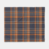 Ländliches Winter Blau Orange Fleecedecke (Vorderseite (Horizontal))