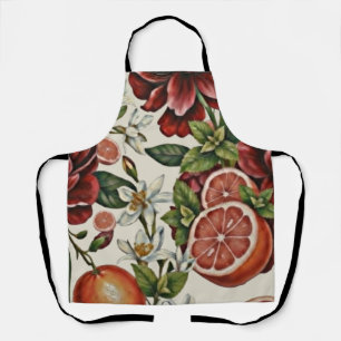 Ländliches Zitrus-Blüten-Sommer Schürze
