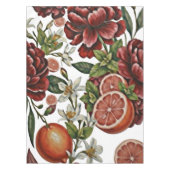 Ländliches Zitrus Blütenmeer Sommer Tischdecke (Vorderseite)