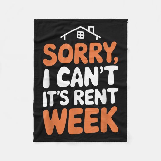 Landlord Property Manager, Sorry I Can’t It's Rent Fleecedecke (Vorderseite)
