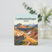 Landmannalaugar Island Postkarte (Stehend Vorderseite)