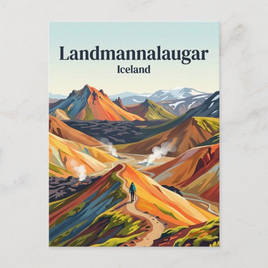 Landmannalaugar Island Postkarte (Vorderseite)