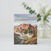 Landmannalaugar Island Postkarte (Stehend Vorderseite)