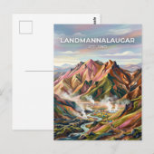 Landmannalaugar Island Postkarte (Vorne/Hinten)