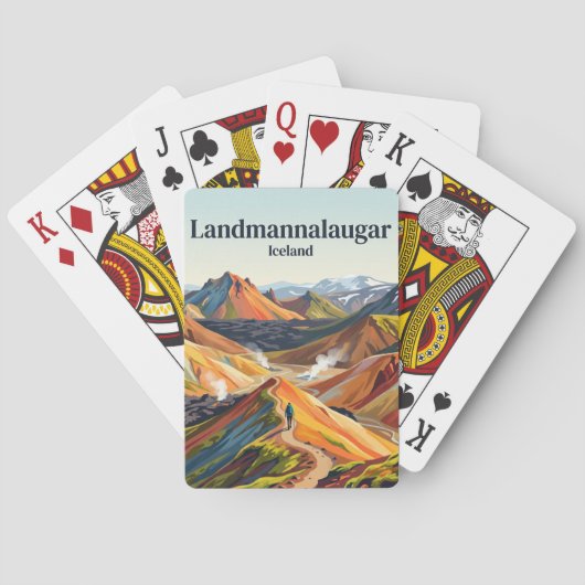 Landmannalaugar Island Spielkarten (Rückseite)