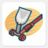 Landmaschinen Quadratischer Aufkleber (Vorderseite)