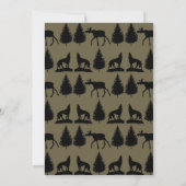 Landmoose Wolves Wildlife Wedding Einladungen (Rückseite)