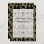 Landmoose Wolves Wildlife Wedding Einladungen (Vorne/Hinten)