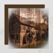 Landmühle auf dem alten Bauernhof Einladung (Vorne/Hinten)