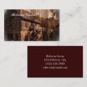 Landmühle auf dem alten Bauernhof Visitenkarte (Vorne/Hinten)