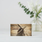 Landmühle aus rustikalem Western Visitenkarte (Stehend Vorderseite)