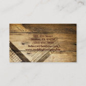 Landmühle aus rustikalem Western Visitenkarte (Rückseite)