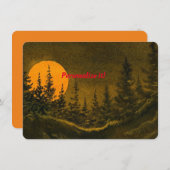 Landnächtelandschaft; Jäger- oder Erntemond Begleitkarte (Vorne/Hinten)