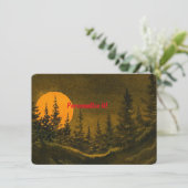 Landnächtelandschaft; Jäger- oder Erntemond Begleitkarte (Stehend Vorderseite)