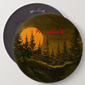 Landnächtelandschaft; Jäger- oder Erntemond Button (Vorne & Hinten)