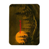 Landnächtelandschaft; Jäger- oder Erntemond Magnet (Vertikal)