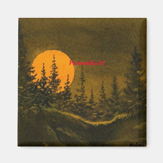 Landnächtelandschaft; Jäger- oder Erntemond Magnet (Vorne)