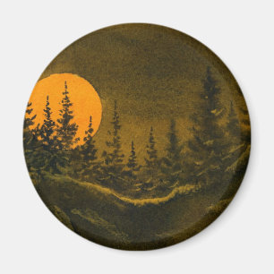 Landnachtlandschaft; der Mond des Jägers oder Magnet