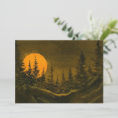 Landnachtlandschaftsjägers oder Erntemond Einladung (Stehend Vorderseite)