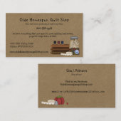 Landnähen Quilting Rustikale Visitenkarte (Vorne/Hinten)