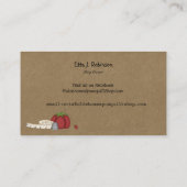 Landnähen Quilting Rustikale Visitenkarte (Rückseite)