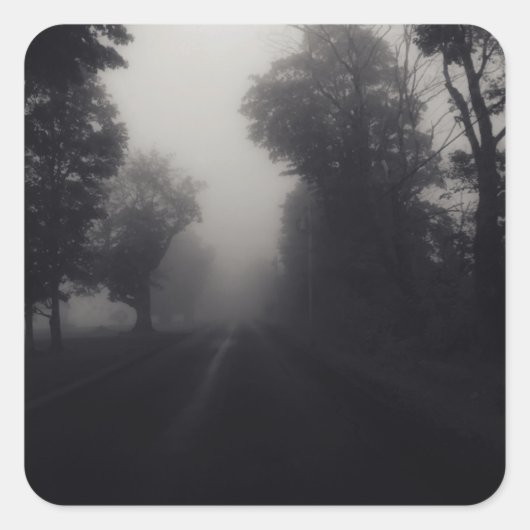 Landnebel Quadratischer Aufkleber (Vorderseite)