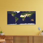 Landoberfläche, flaches Wasser und schattiges Topo Leinwanddruck (Insitu (Wohnzimmer))