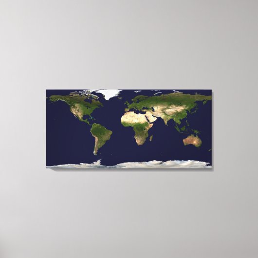 Landoberfläche, flaches Wasser und schattiges Topo Leinwanddruck (Vorderseite)