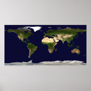 Landoberfläche, flaches Wasser und schattiges Topo Poster