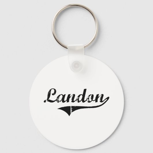 Landon Classic Style Name Schlüsselanhänger (Vorderseite)