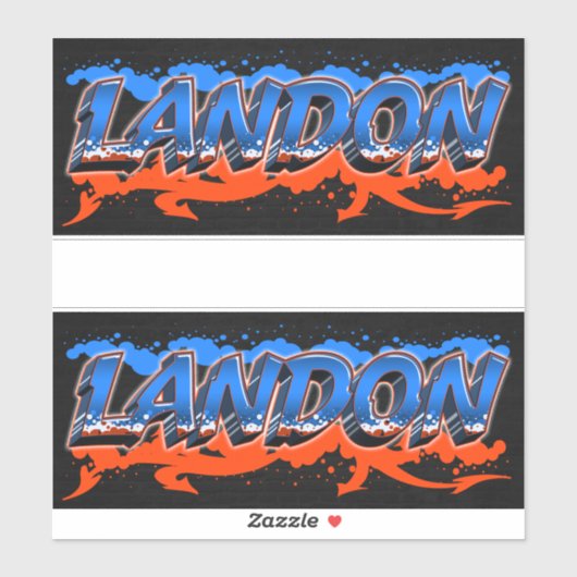 Landon Vorname Name Graffiti Aufkleber Sticker (Blatt)