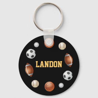 Landon World of Sports Keychain - Black Schlüsselanhänger
