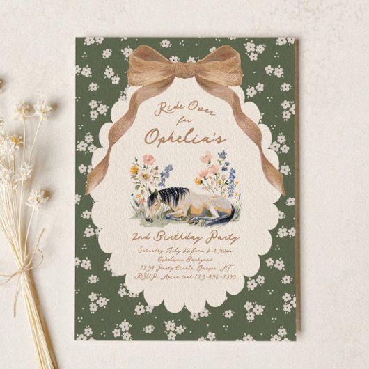 Landpferd-Geburtstags-Einladung Einladung