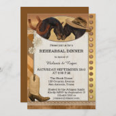 Landpferde Rustikale Probe Abendessen Einladung (Vorne/Hinten)