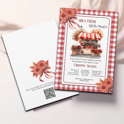 Landpicnick QR-Code Junggesellinnenabschied Einladung