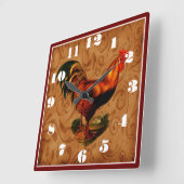 Landroster im Landhausstil Quadratische Wanduhr (Winkel)