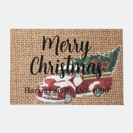 Landroter LKW Familienname Design auf dem Rumpf Fußmatte