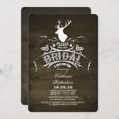 Landrustikale Hirschbrause Einladungen (Vorne/Hinten)