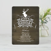 Landrustikale Hirschbrause Einladungen (Stehend Vorderseite)