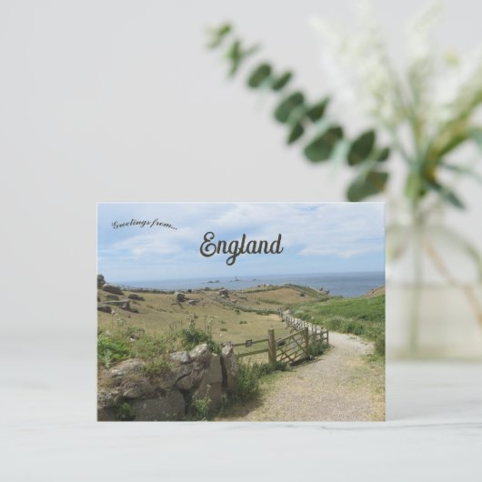 Lands End Cornwall England Postkarte (Stehend Vorderseite)