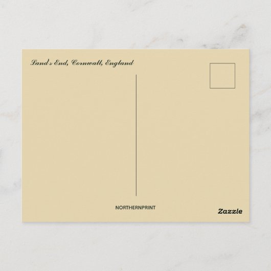 Lands End Cornwall England Postkarte (Rückseite)