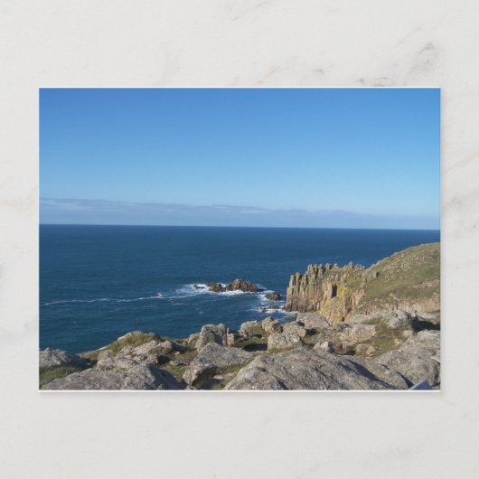 Lands End Cornwall Foto Postcard Postkarte (Vorderseite)